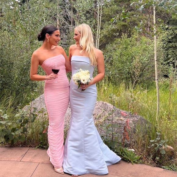 HOUSE OF CB 'Sofia' Fairy Pink Mesh Maxi Dress NWOT - Picture 5 of 15